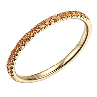 Yellow sapphire yellow gold band ring