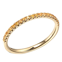 Yellow sapphire yellow gold band ring