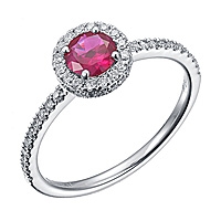 Ruby white gold classic ring