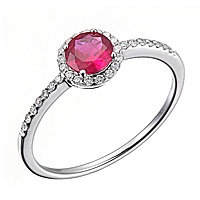 Ruby white gold classic ring