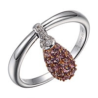 Lavender sapphire gold designer ring