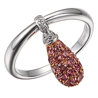 Lavender sapphire gold designer ring