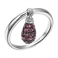 Lavender sapphire white gold designer ring