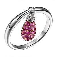 Pink sapphire gold designer ring