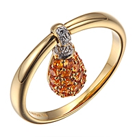 Yellow sapphire yellow gold designer ring