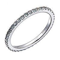 Grey sapphire white gold eternity ring