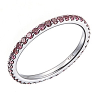 Lavender sapphire white gold eternity ring