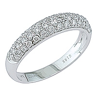 Diamond white gold designer ring