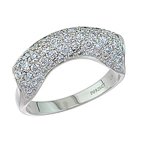 Diamond white gold designer ring