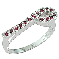 Ruby white gold designer ring