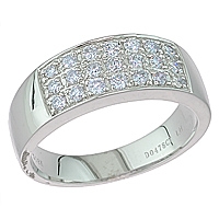 Diamond white gold designer ring