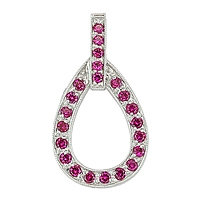 Ruby white gold designer pendant