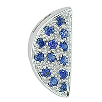 Blue sapphire white gold designer pendant