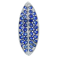 Blue sapphire white gold designer pendant