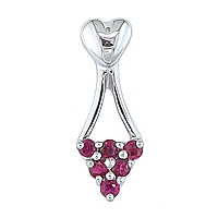 Pink sapphire white gold designer pendant