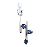 Blue sapphire white gold designer pendant