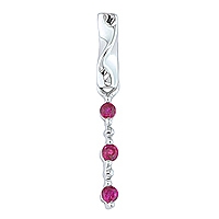 Pink sapphire white gold designer pendant