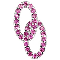 Pink sapphire white gold designer pendant