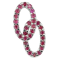Pink sapphire white gold designer pendant