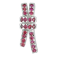 Pink sapphire white gold designer pendant