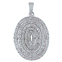 Diamond white gold designer pendant