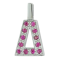 Ruby white gold designer pendant