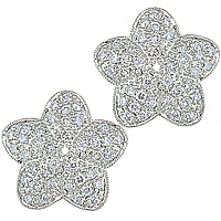 Diamond white gold stud earrings