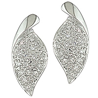 Diamond white gold stud earrings