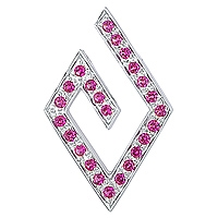 Pink sapphire white gold designer pendant