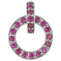 Pink sapphire white gold designer pendant