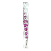 Pink sapphire white gold designer pendant