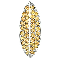 Yellow sapphire white gold designer pendant