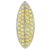 Yellow sapphire white gold designer pendant
