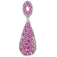 Pink sapphire white gold designer pendant