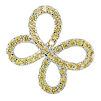 Yellow sapphire flower pendant