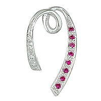 Ruby white gold designer pendant