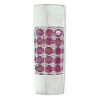 Ruby white gold designer pendant