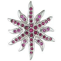 Ruby and pink sapphire white designer pendant
