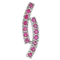 Pink sapphire white gold designer pendant