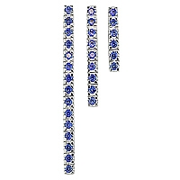 Blue sapphire white gold designer pendant