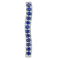 Blue sapphire white gold designer pendant
