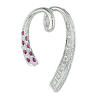 Ruby white gold designer pendant