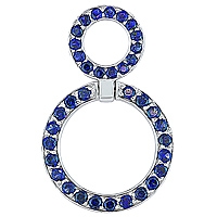 Blue sapphire white gold designer pendant