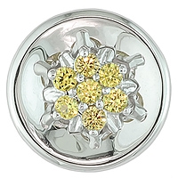Yellow sapphire white gold designer pendant