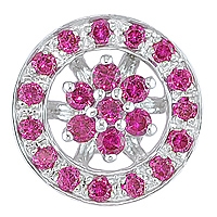 Pink sapphire white gold designer pendant