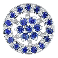 Blue sapphire white gold designer pendant