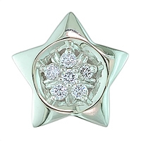 Diamond white gold star pendant