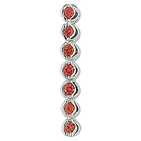 Orange sapphire white gold designer pendant