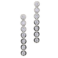 Diamond white gold drop earrings