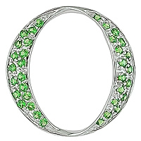 Tsavorite white gold designer pendant